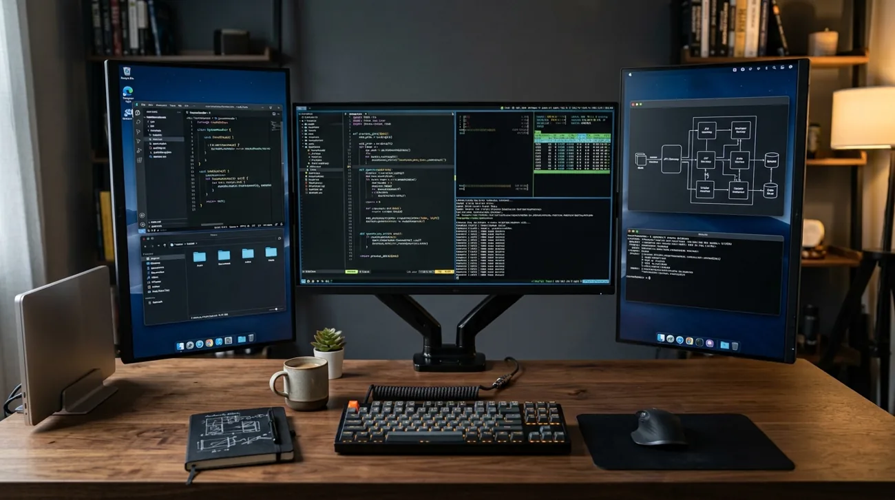 Computer with operating system screens